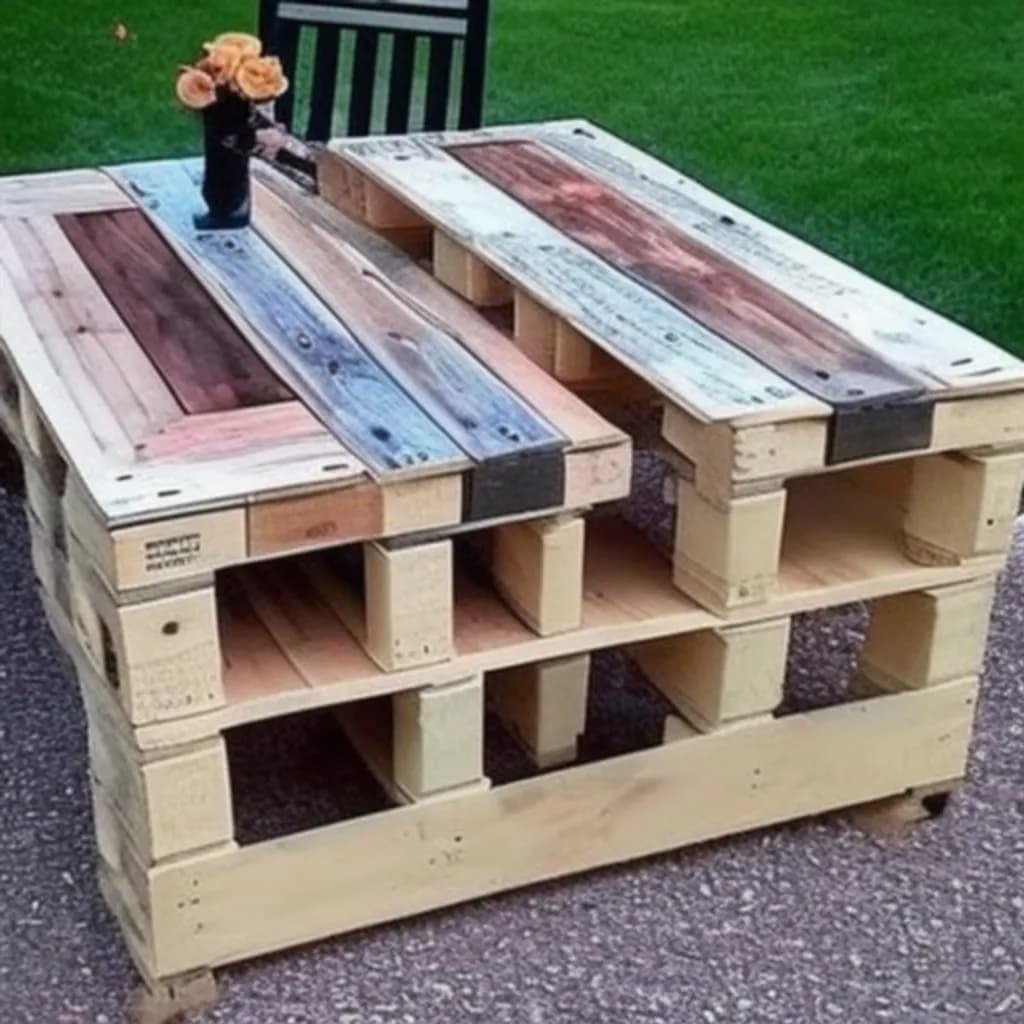 Prosty stół z palet do ogrodu. Zrób to sam bez większego wysiłku!